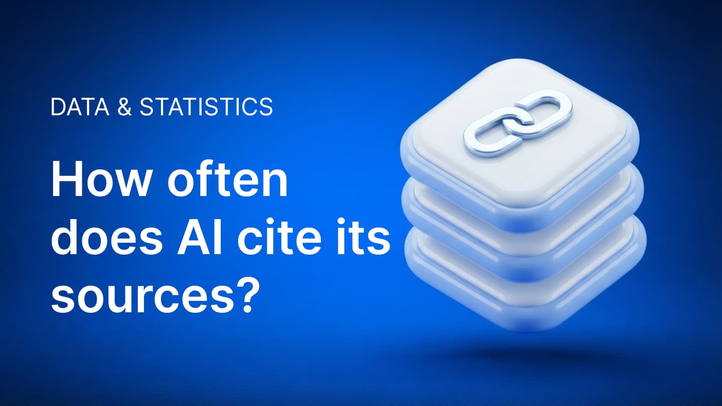 How often does AI cite its sources? Data & statistics