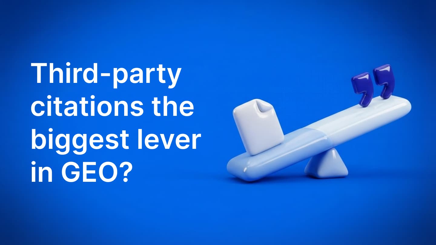 Are third-party citations the biggest lever in GEO?